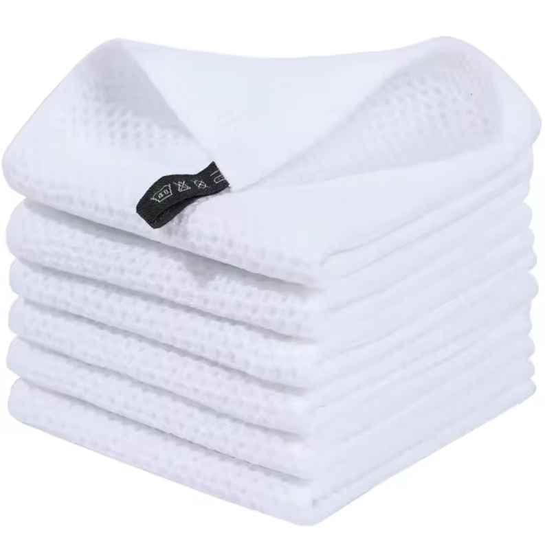 Waffle Weave Cotton Kitchen Towels