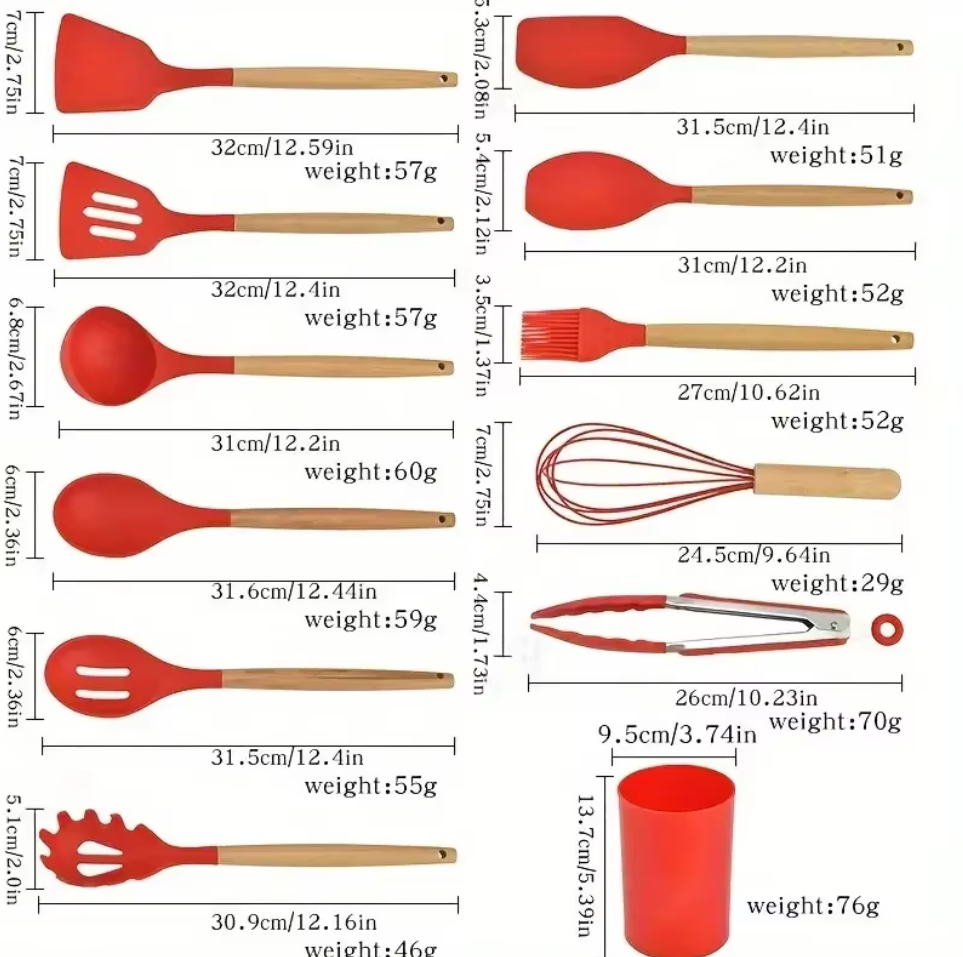 Silicone Cooking Utensil Set