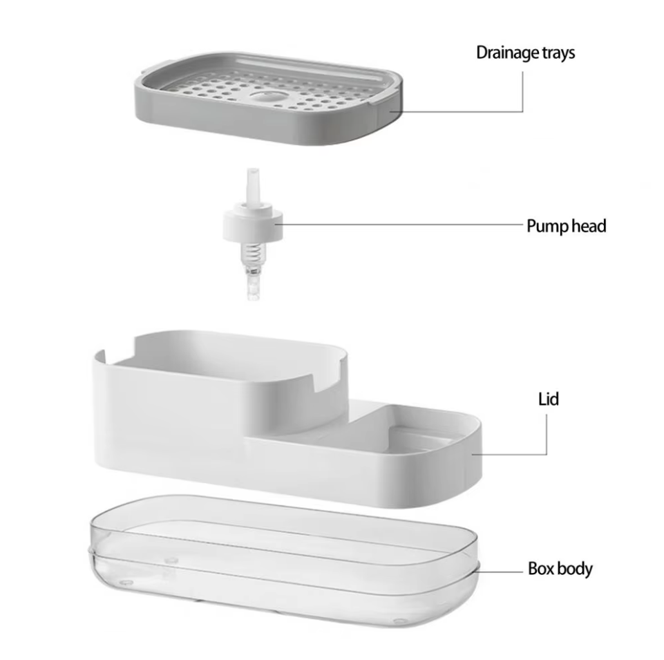 Automatic Liquid Soap Dispenser and Sponge Holder