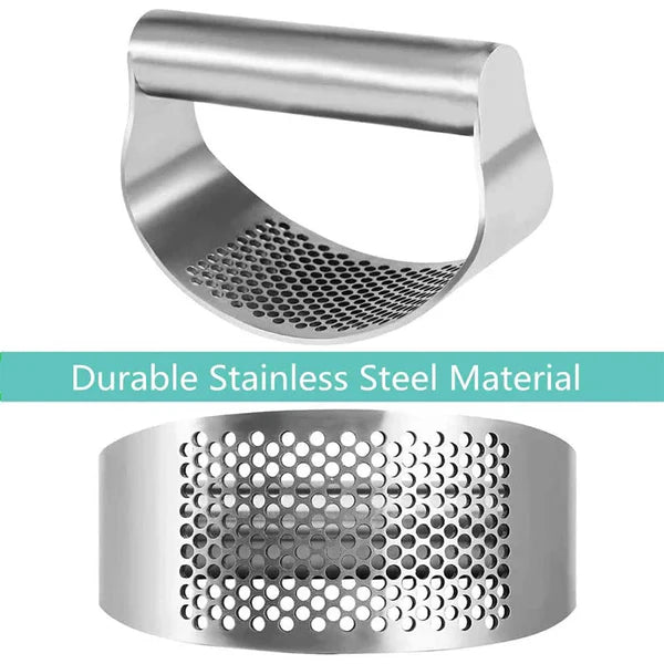 Stainless Steel Garlic Press - Effortless Manual Crusher