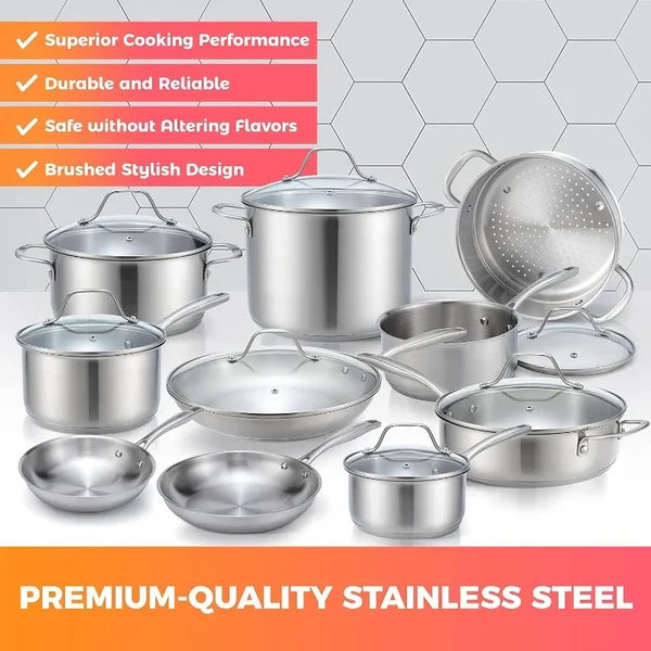 Ultra-Clad Pro Stainless Steel Cookware Set